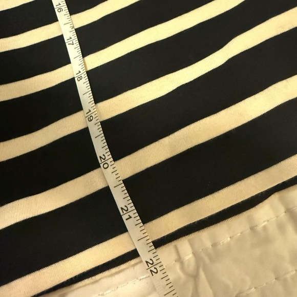 J.Crew Striped Cotton Ruffle Sleeve Top Black White Size Small Oversized - Picture 4 of 7